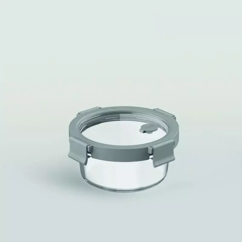 Ocean Rego Food Container Box, Round, Arctic Grey 400ml 4GP004C014C03