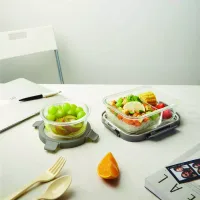 Ocean Rego Food Container Box, Round, Arctic Grey 400ml 4GP004C014C03