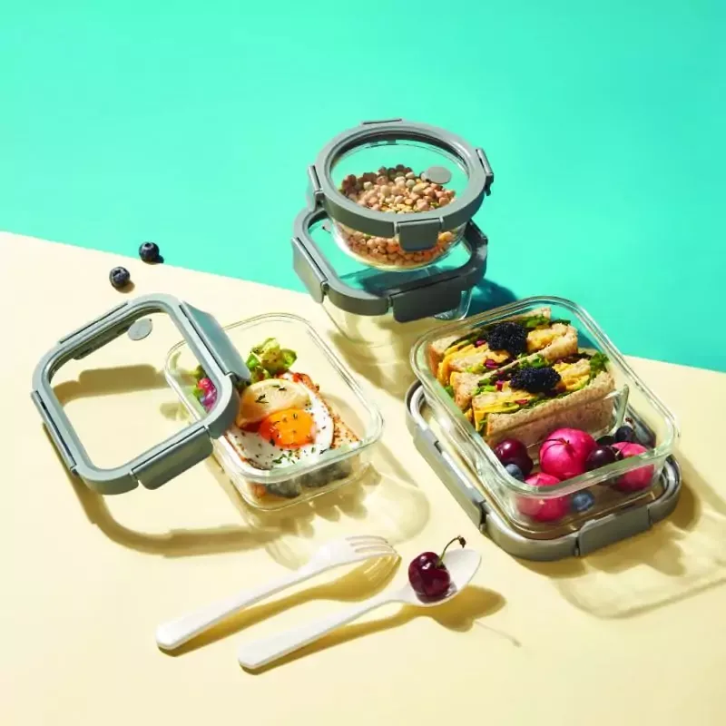 Ocean Rego Food Container Box, Round, Arctic Grey 400ml 4GP004C014C03