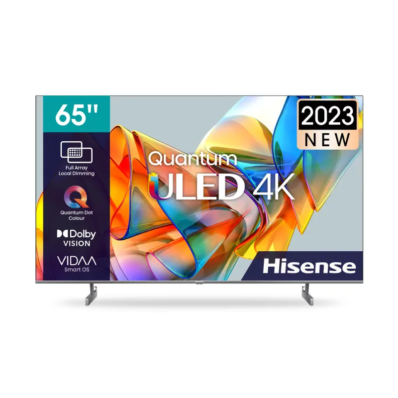 Hisense 65" Smart UHD 4K Quantum ULED TV with Dolby Atmos, Full Array Local Dimming, HDR10+, VIDAA Voice, Airplay 2 65U6K