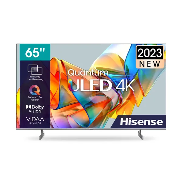 Hisense 65" Smart UHD 4K Quantum ULED TV with Dolby Atmos, Full Array Local Dimming, HDR10+, VIDAA Voice, Airplay 2 65U6K