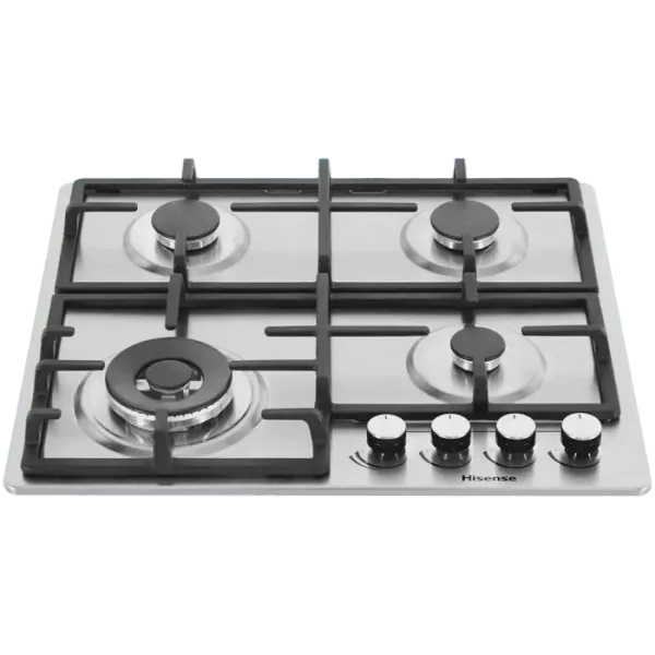 Hisense Built-in Gas Hob, Silver, 60 x 60cm, 220-240V, 50Hz, 8060W, HHU60GAGR