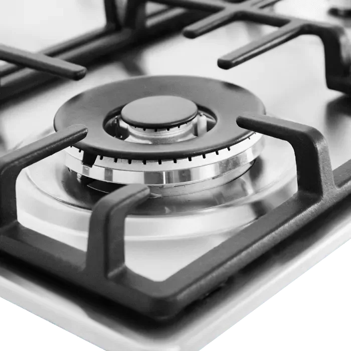 Hisense Built-in Gas Hob, Silver, 60 x 60cm, 220-240V, 50Hz, 8060W, HHU60GAGR
