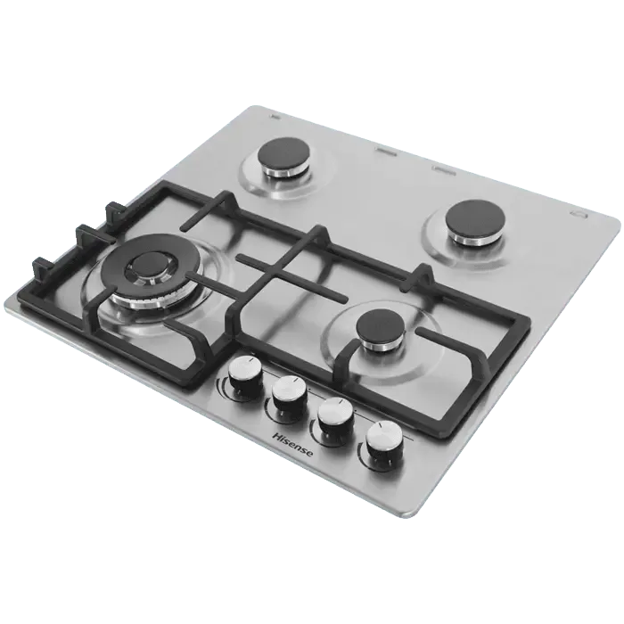 Hisense Built-in Gas Hob, Silver, 60 x 60cm, 220-240V, 50Hz, 8060W, HHU60GAGR