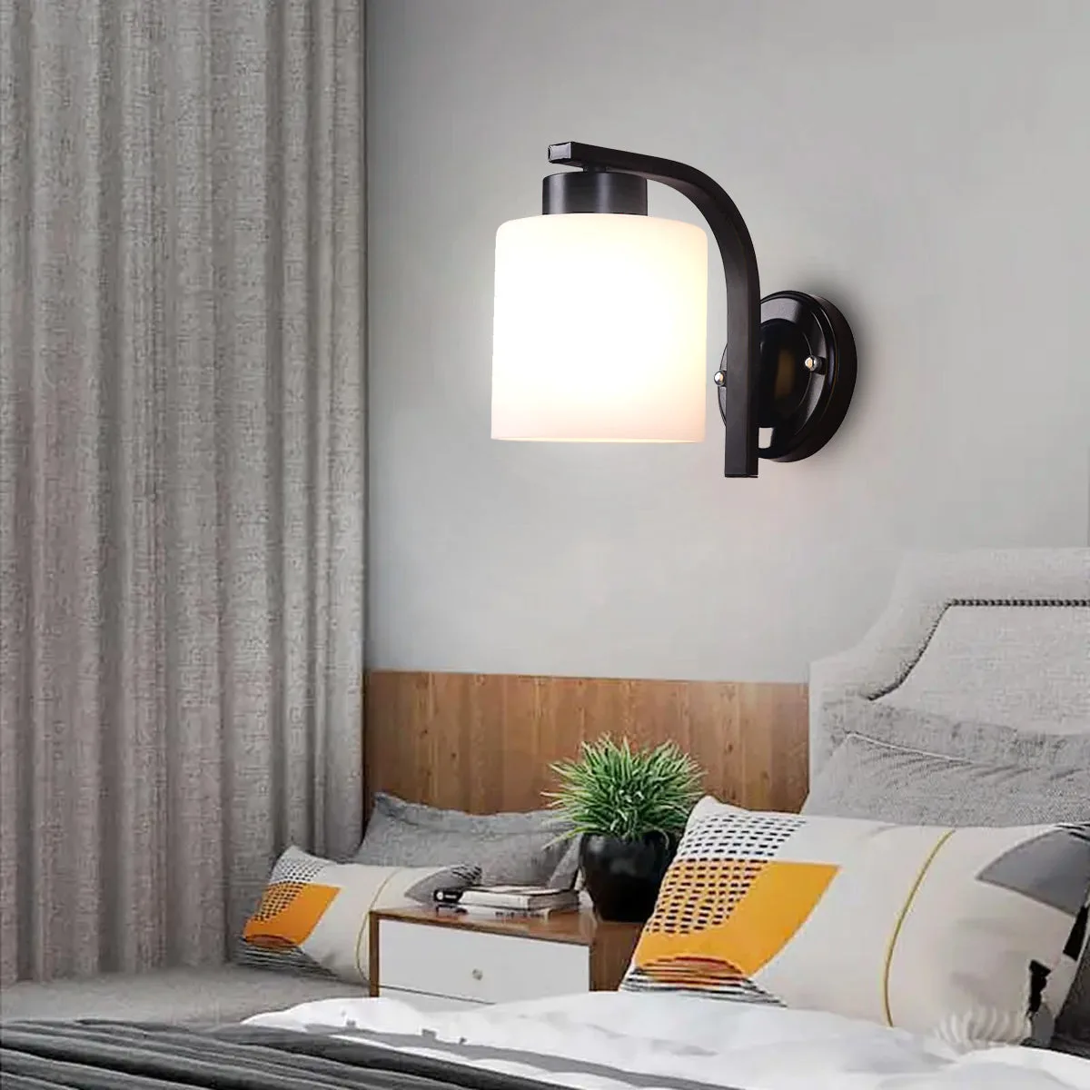 Tronic White Glass Wall Lamp