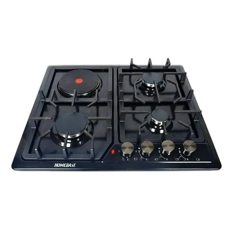 Homebase Built in Cooker 3 Gas Burners, 1 Electric Hot Plate Steel Top HB-4713A 1 Homebase Built in Cooker 3 Gas Burners, 1 Electric Hot Plate Steel Top HB-4713A