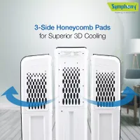 Symphony Tower Air Cooler 30L with Magnetic Full Function Remote DIET 3D 30i