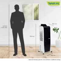 Symphony Tower Air Cooler 30L with Magnetic Full Function Remote DIET 3D 30i