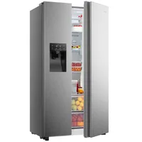 Hisense Refrigerator 474L Side by Side, Water & Ice Dispenser, No Frost, Multi Airflow, LED Lighting, Stainless Steel H690SS-IDL