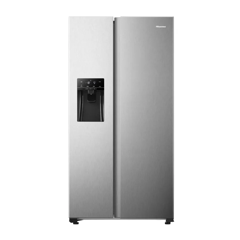 Hisense Refrigerator 474L Side by Side, Water & Ice Dispenser, No Frost, Multi Airflow, LED Lighting, Stainless Steel H690SS-IDL