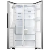 Hisense Refrigerator 474L Side by Side, Water & Ice Dispenser, No Frost, Multi Airflow, LED Lighting, Stainless Steel H690SS-IDL