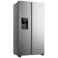Hisense Refrigerator 474L Side by Side, Water & Ice Dispenser, No Frost, Multi Airflow, LED Lighting, Stainless Steel H690SS-IDL