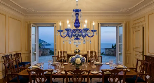 Tronic Blue Crystal Chandelier Pendant Light