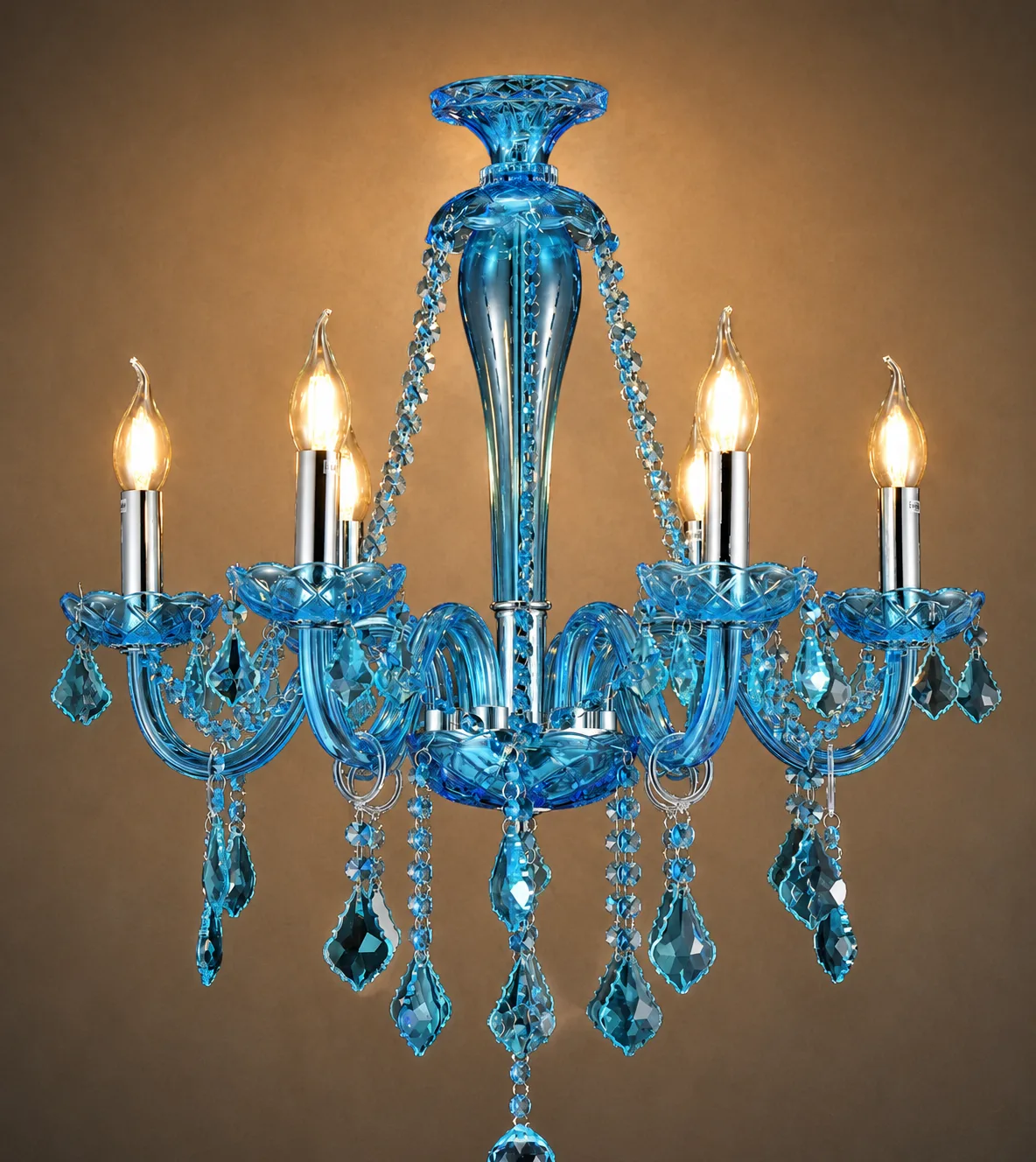 Tronic Blue Crystal Chandelier Pendant Light