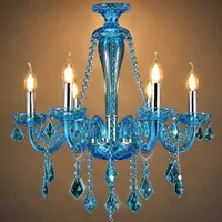 Tronic Blue Crystal Chandelier Pendant Light