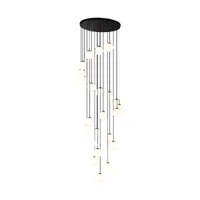 Tronic 20-Globe Spiral Pendant Chandelier with Matte Black Finish