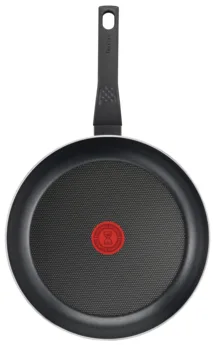 Tefal Frypan 26cm Easy Cook Titanium Nonstick Thermo Signal B5540502 - Aluminium Material With Heat Indicator Dishwasher Safe And Pfoa Safe