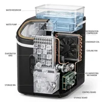 Westpoint Ice Maker Machine Black 15KG with 2L Water Reservoir, Fast Ice Production & Portable Large Capacity Design WICH 1525.FI