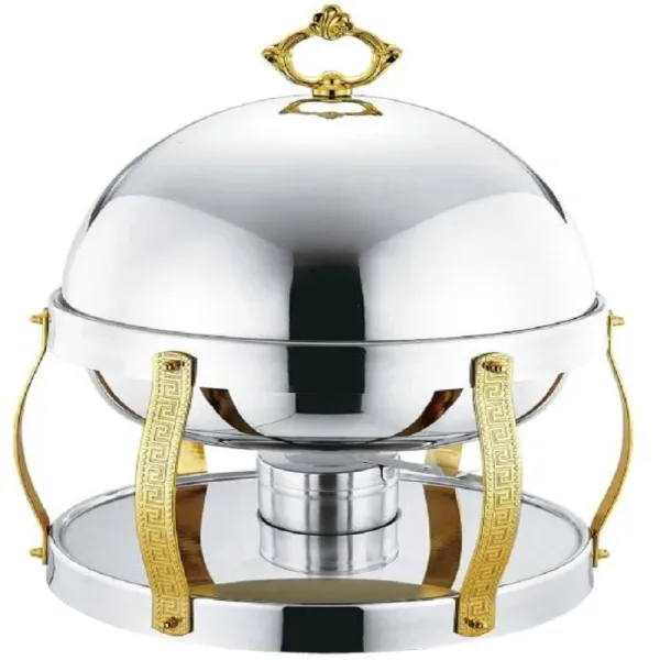 Commercial Kitchen Equipment Luxury Heart Ball Chafing Dish 6.0L, Unique Decorative Design, Polished Stainless Steel DZW-HB060