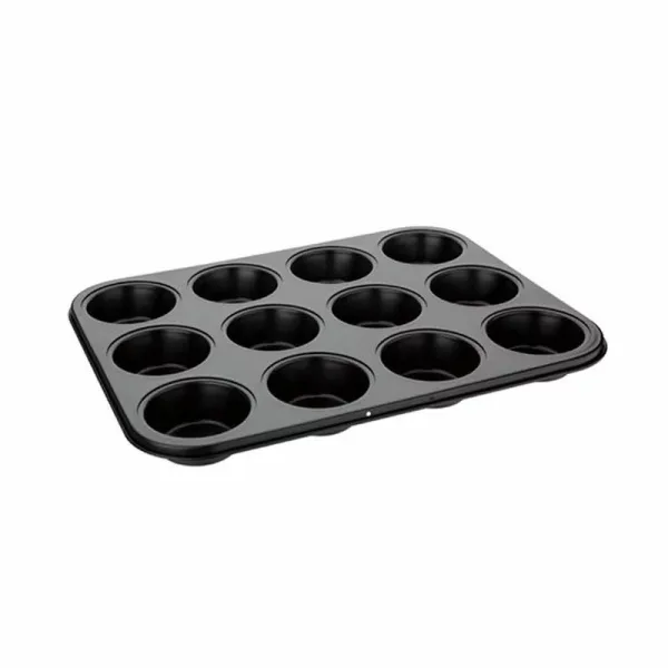 Decakila Cup Cake Tray 12 Holes 35x26.5x3 CM Steel Muffin Pans Style For Baking Non Stick KMTT080B