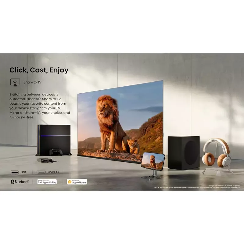 Hisense 55" 4K Ultra HD Smart TV with Dolby Vision, HDR10, Game Mode Plus, Alexa Built-in, VIDAA Voice 55A6Q