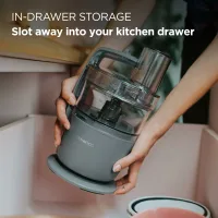 Kenwood Food Processor 650W MultiPro Go, Chopping, Slicing, Grating, Pureeing and Kneading Dough, with Express Serve, 1.3L Bowl, Knife blade, 4mm Slicing/Grating Disk, FDP22.130GY