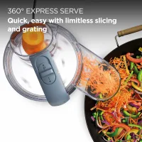 Kenwood Food Processor 650W MultiPro Go, Chopping, Slicing, Grating, Pureeing and Kneading Dough, with Express Serve, 1.3L Bowl, Knife blade, 4mm Slicing/Grating Disk, FDP22.130GY