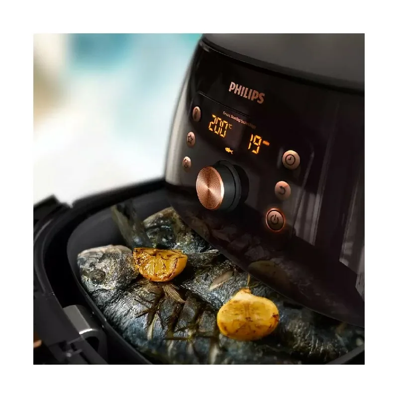 Philips Air Fryer XXL, 7.3L, Automatic Shut Off, Cool Wal Exterior, Temperature Control, Smart Sensing Tecnology, LED Display, Patented Rapid Air Flow Design, Pre Set Cooking Function HD9860
