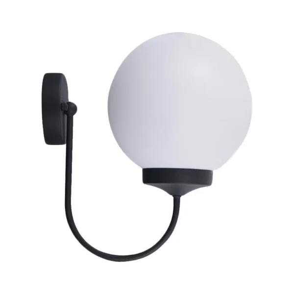 Tronic U-Shaped Black Globe Wall Light