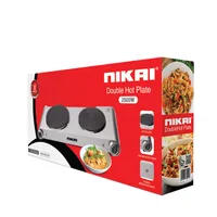 Nikai Hot Plate 188MM Double Steel Body 2500W NKTOE5N2 Overheat Protection System Power Indicator Light Adjustable Thermostat Control