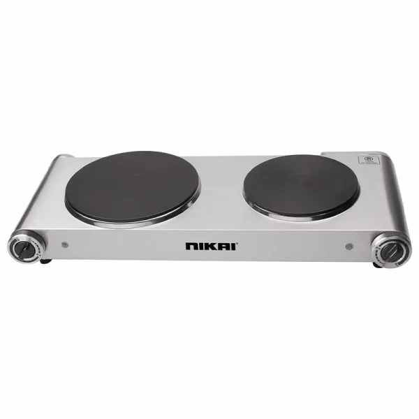 Nikai Hot Plate 188MM Double Steel Body 2500W NKTOE5N2 Overheat Protection System Power Indicator Light Adjustable Thermostat Control