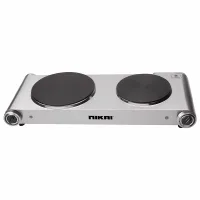 Nikai Hot Plate 188MM Double Steel Body 2500W NKTOE5N2 Overheat Protection System Power Indicator Light Adjustable Thermostat Control