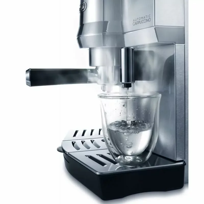 Delonghi Pump Espresso & Cappuccino Machine 1450W, Automatic Milk Frother, Metallic EC850.M