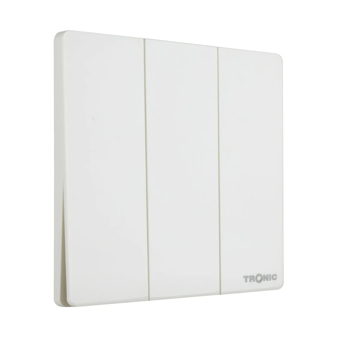 Tronic Glossy White - 3 Gang 2 Way Switch