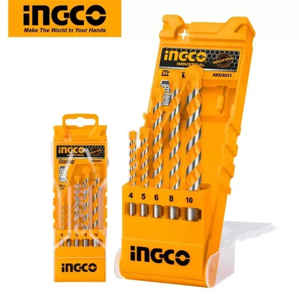 Ingco 5pcs Masonry Drill Bit Set AKDB3051
