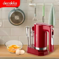 Decakila Hand Mixer Cordless 7 Speed with Eject Function 125w Kmmx006r 2 whisks with speed control 2000mah battery volume with 1 usb charging line