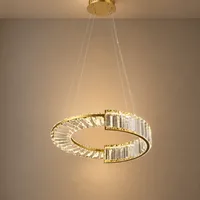 Tronic Modern Crystal Halo LED Pendant Light