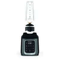 Moulinex Blender 2.6L Tritan Blender Jar with 2 Mills, 1600W, Razor Sharp 6 Blades, Infinity Mix, Digital Touch Control with 5 Automatic Programs, 10 Speed Settings, On the Go Bottle LM91HD27