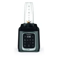 Moulinex Blender 2.6L Tritan Blender Jar with 2 Mills, 1600W, Razor Sharp 6 Blades, Infinity Mix, Digital Touch Control with 5 Automatic Programs, 10 Speed Settings, On the Go Bottle LM91HD27