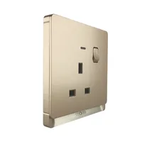 Tronic Gold 1-Gang 13A Switched Socket with Neon - Double Pole