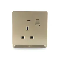 Tronic Gold 1-Gang 13A Switched Socket with Neon - Double Pole