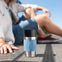 Tefal Travel Mug 0.3L Double Wall Stainless Steel Twist Aqua Insulated leak Proof N2160210