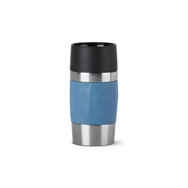 Tefal Travel Mug 0.3L Double Wall Stainless Steel Twist Aqua Insulated leak Proof N2160210