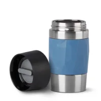 Tefal Travel Mug 0.3L Double Wall Stainless Steel Twist Aqua Insulated leak Proof N2160210