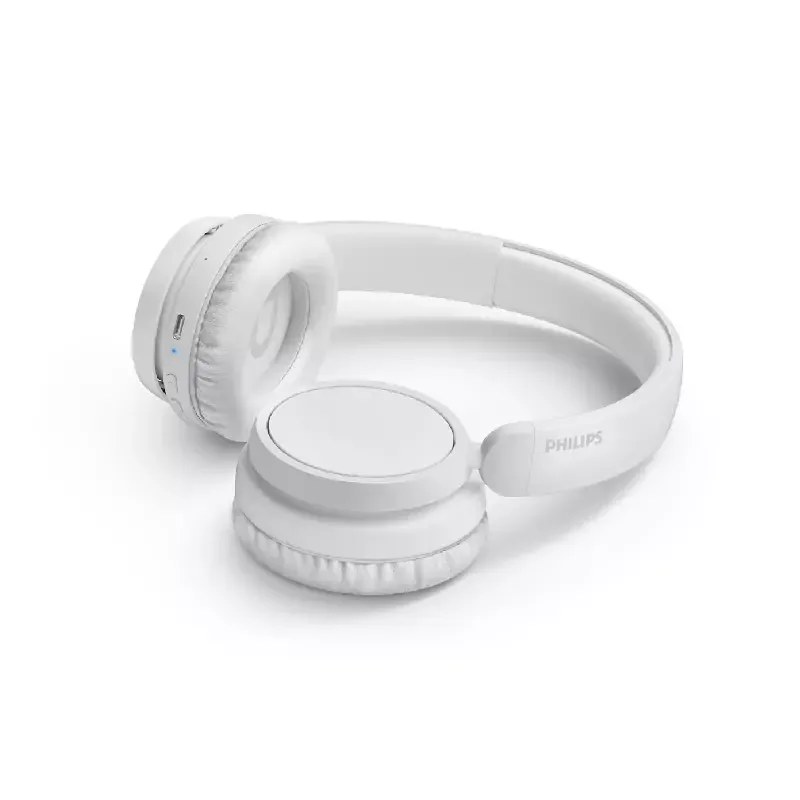 Philips Wireless OverEar Headphones, 65H Playtime, Foldable, Natural Sound, Dynamic Bass TAH5209WT/97
