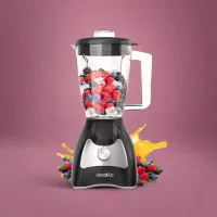 Decakila Blender 1.5l Plastic Jug with Stainless Steel Blades 500w Kejb043b Two speeds with pulse function Plastic jug Non-slip design